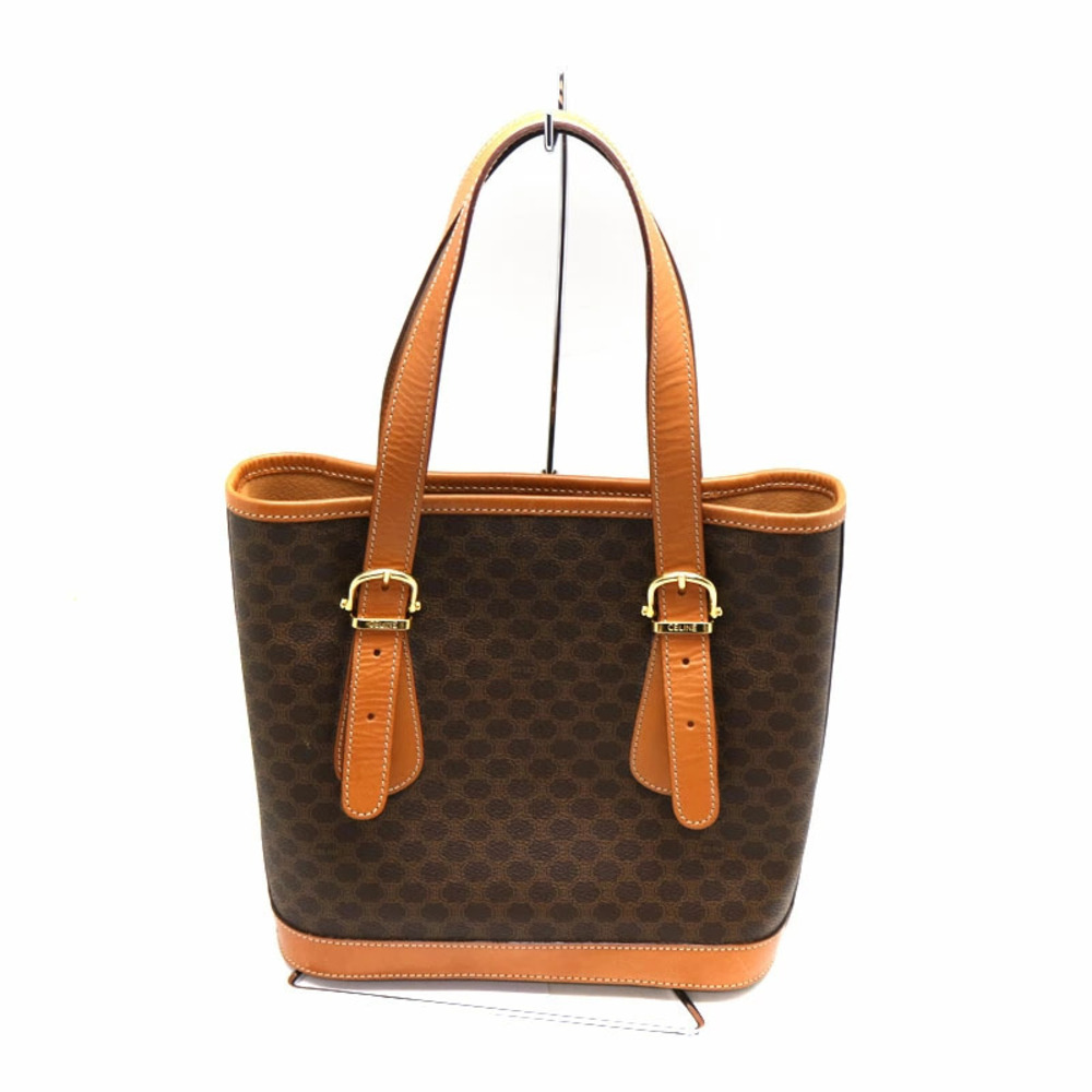 CELINE Macadam handbag leather brown Shoulder hand - Picture 2 of 6